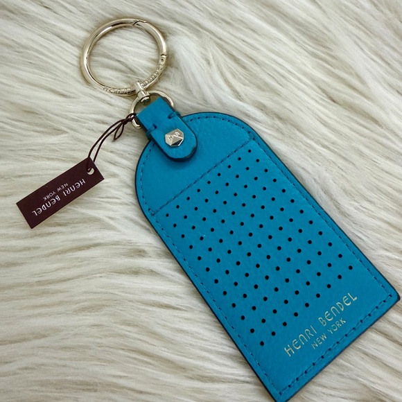 henri bendel Accessories - Henri Bendel Aqua Stripe Influencer Bag Charm